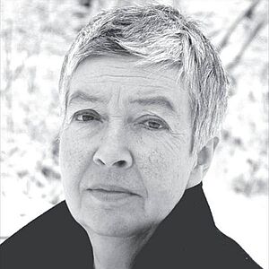 schwarz-weiß Portrait der Künstlerin
