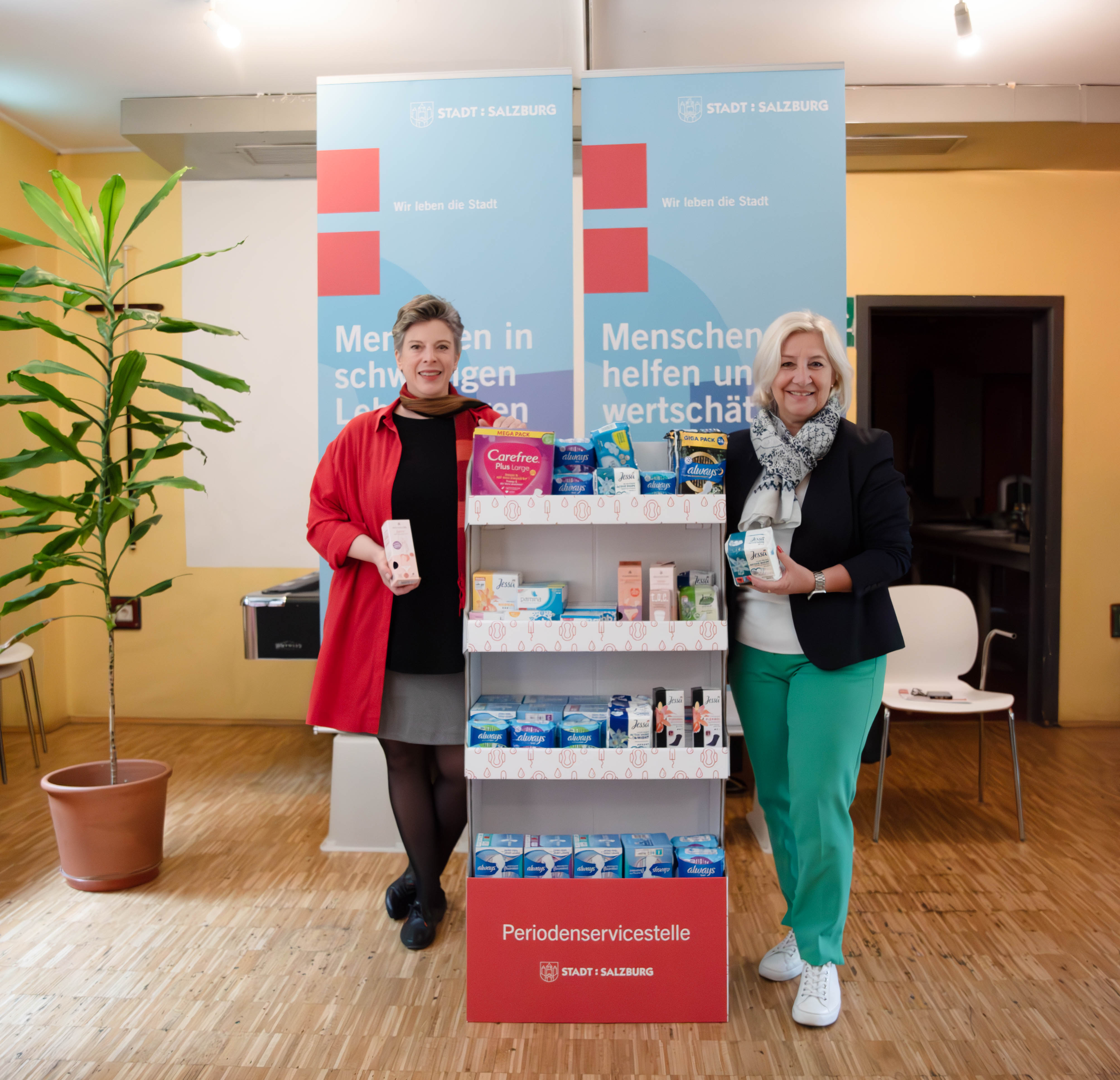 Kostenlose Menstruationsprodukte an 20 Ausgabestellen 