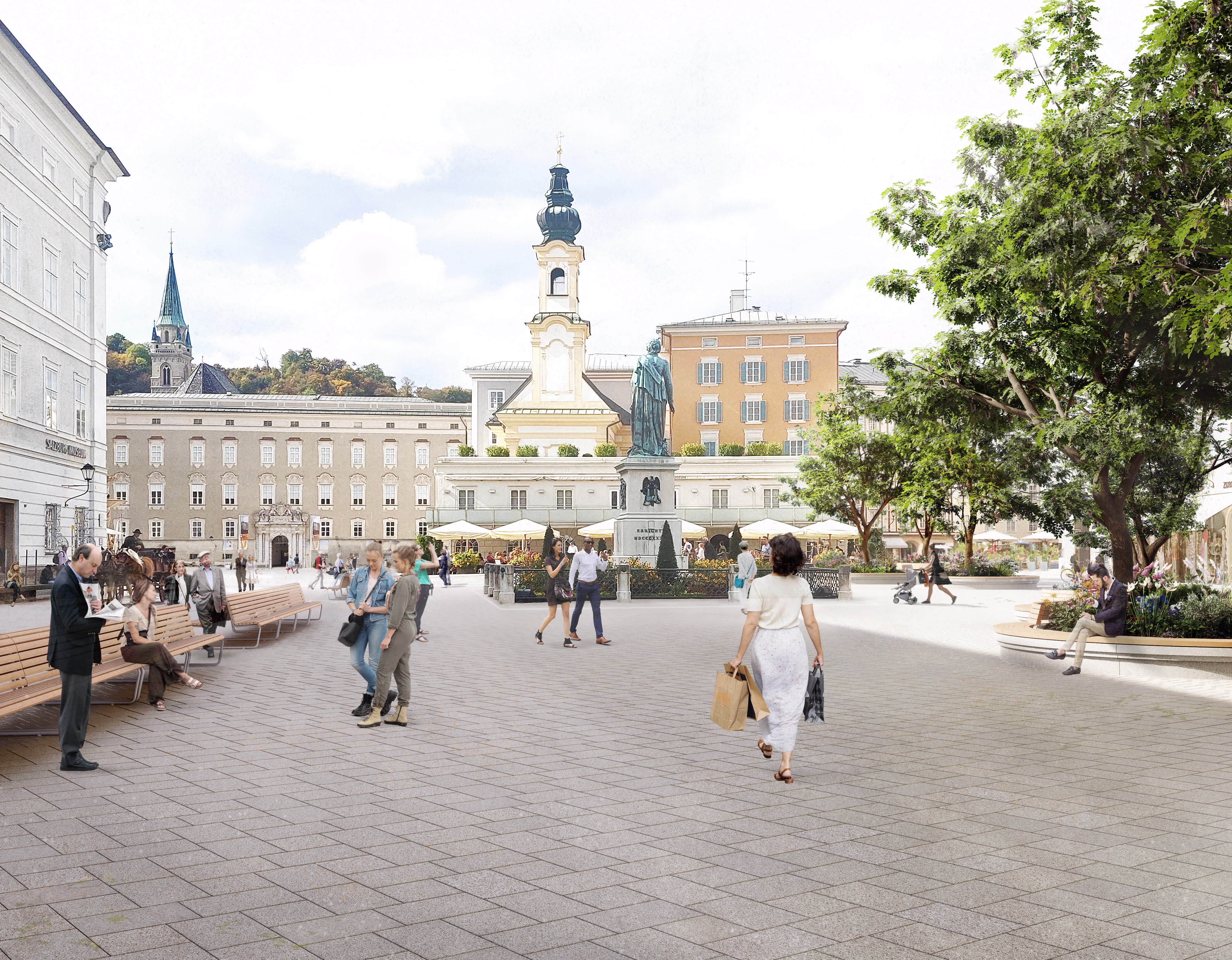 Visualisierung: Neugestaltung Mozartplatz