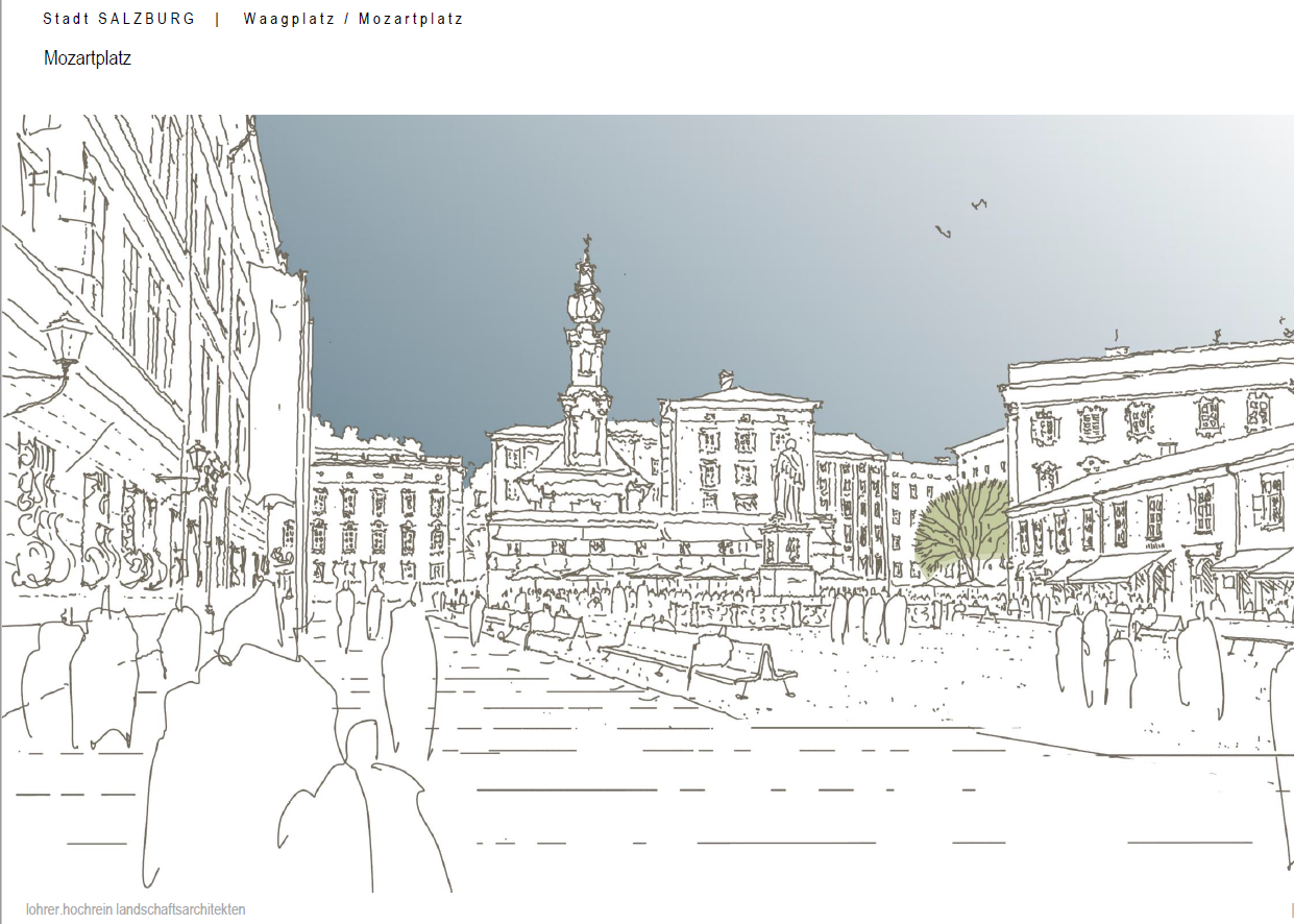 Der neue Mozartplatz: Siegerprojekt für die Neugestaltung von Waagplatz und Mozartplatz.