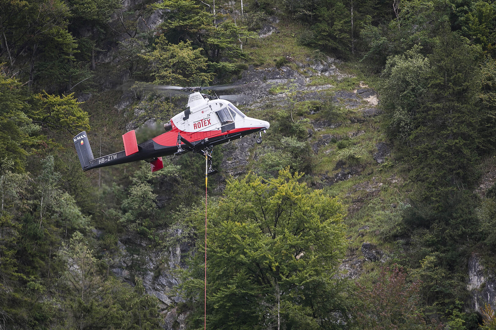 Hubschrauberflüge am Kapuzinerberg