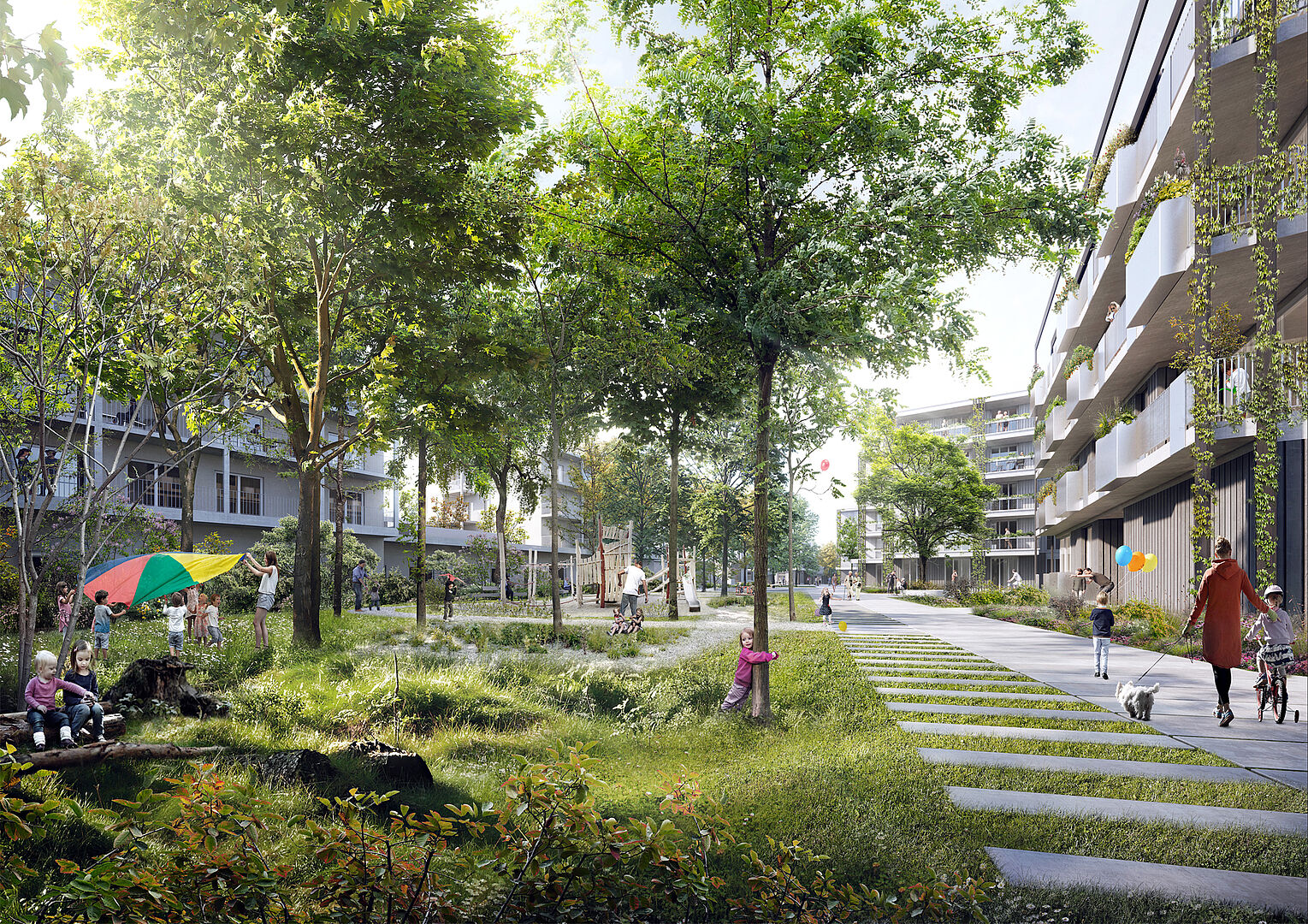 Visualisierung Wohnbauprojekt Dossenweg