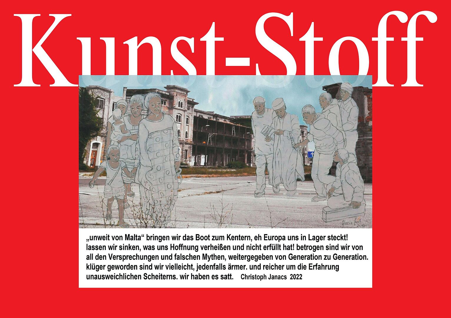 Frontmatter Kunst-Stoff: Christoph Janacs - Die politische Seite der Poesie