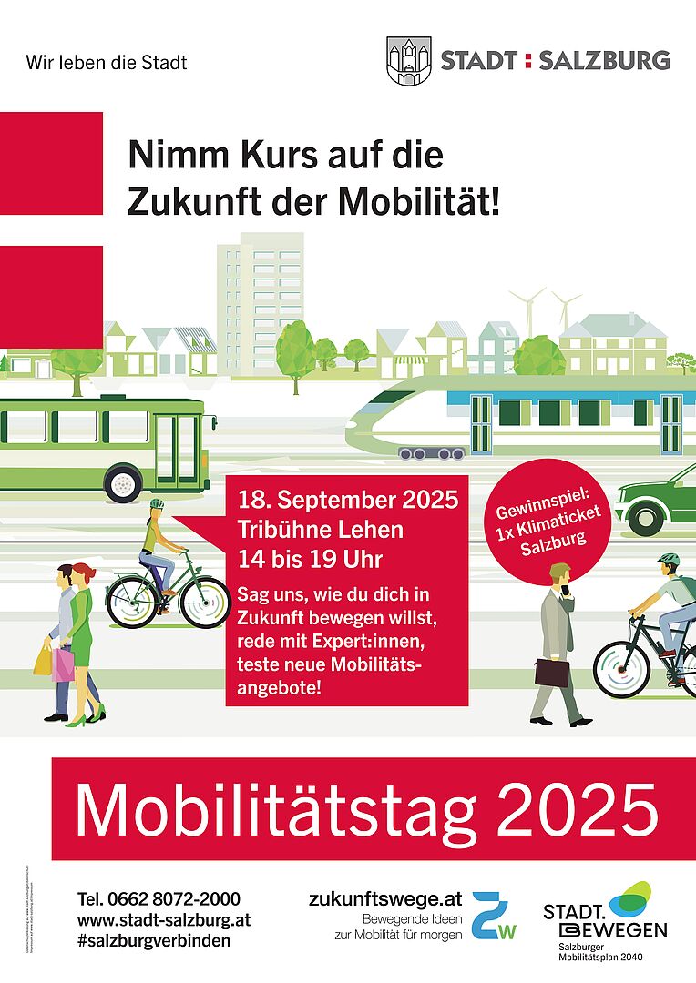Am 18. September dreht es sich in der Tribühne Lehen um Mobilität!