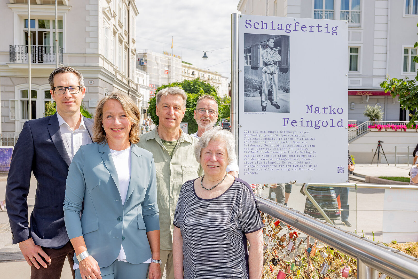 Von 28. Mai bis 31. August ist der Marko-Feingold-Steg wieder Schauplatz einer besonderen Ausstellung.