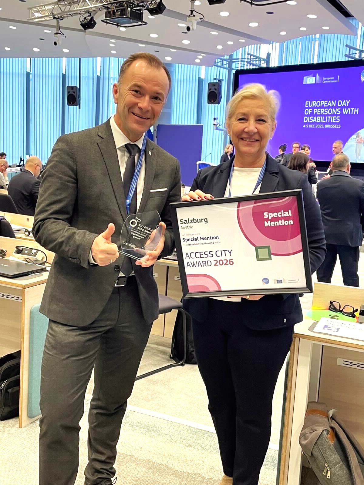 Special Mention beim Access City Award 2026 Special Mention beim Access City Award 2026