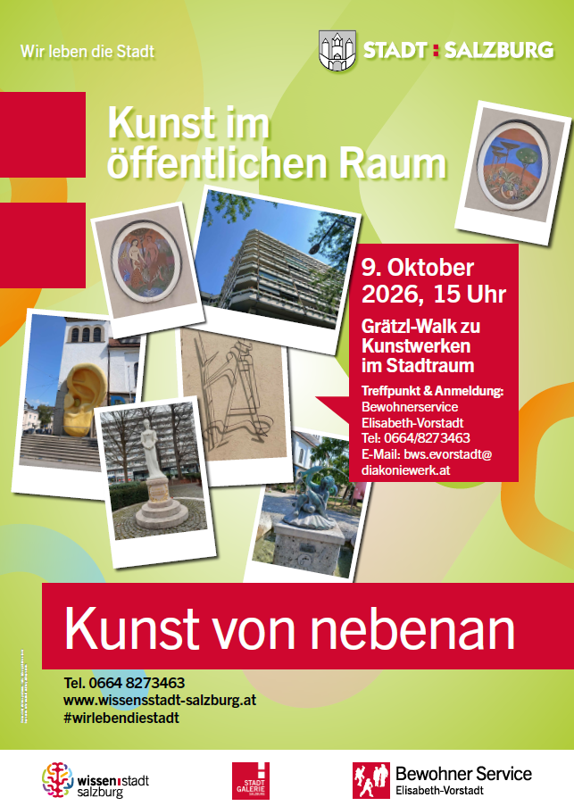 Das Bild zeigt Plakat zu Grätzl-Walk durch die Elisabeth-Vorstadt